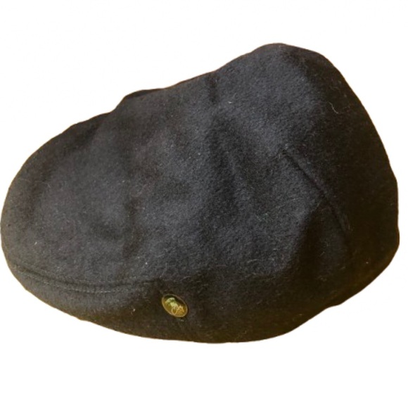 Men’s Black Wool Alpaca Newsboy Beret Hat - Picture 1 of 7